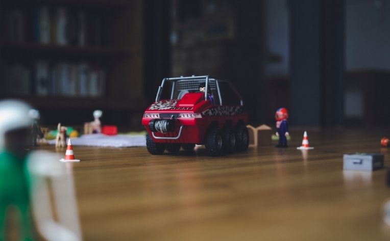 Kid Toy on Hardwood Flooring